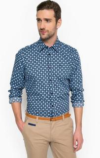 Хлопковая синяя рубашка Lerros