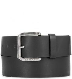 Черный кожаный ремень Replay