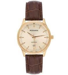 Часы с коричневым кожаным браслетом Rodania