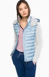 Голубой пуховик со съемным капюшоном Tommy Hilfiger