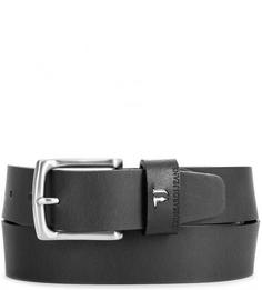 Ремень из натуральной кожи черного цвета Trussardi Jeans