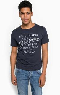 Футболка из хлопка с короткими рукавами Mustang