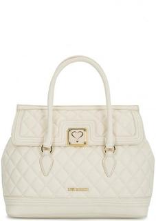 Однотонная стеганая сумка Love Moschino