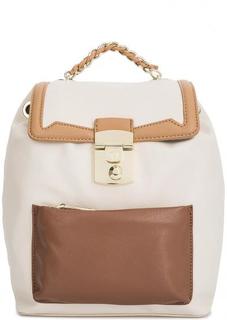 Рюкзак молочного цвета с одним отделом Trussardi Jeans