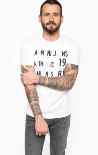 Футболка из хлопка с принтом Armani Jeans