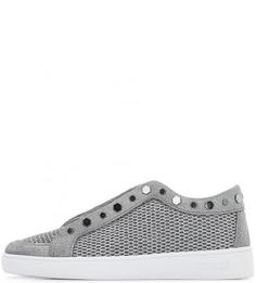 Текстильные кеды с металлической отделкой Guess
