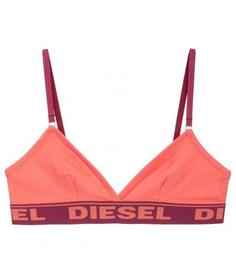Хлопковый бюстгальтер кораллового цвета Diesel