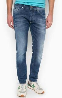 Зауженные джинсы с заломами и потертостями Gas