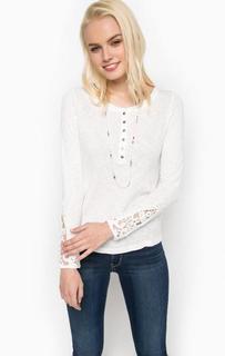 Хлопковая футболка с застежкой на пуговицы Mustang