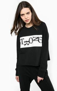 Свитшот из хлопка с вырезом на спине Pinko