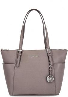 Кожаная сумка на молнии с длинными ручками Michael Michael Kors