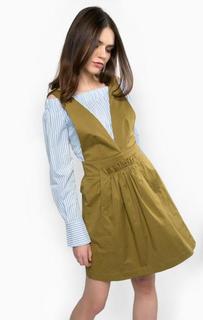 Платье из хлопка на широких бретелях Pinko