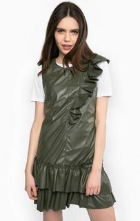 Короткое платье цвета хаки Pinko