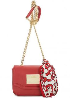 Сумка из искусственной кожи с откидным клапаном Love Moschino