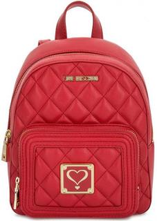 Красный рюкзак в клетку Love Moschino