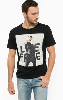 Хлопковая футболка с круглым вырезом Lee