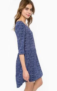 Синее платье с рукавами 3/4 Ichi