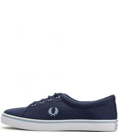 Синие текстильные кеды Fred Perry