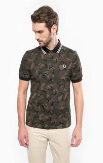 Футболка поло цвета хаки Fred Perry