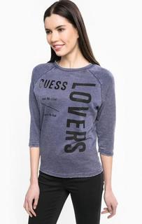 Свитшот с контрастным принтом Guess