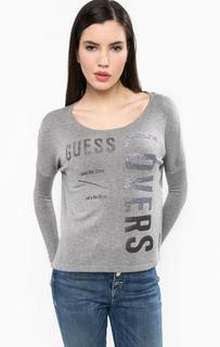 Джемпер с отделкой клеевыми стразами Guess