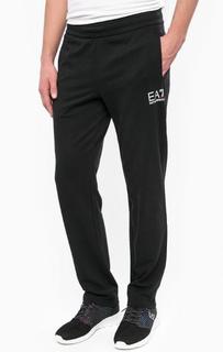 Черные хлопковые брюки EA7