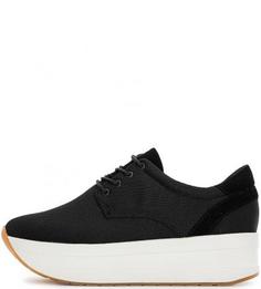 Черные текстильные кроссовки на платформе Vagabond