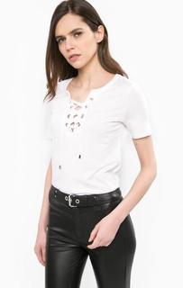Футболка с вырезом на шнуровке Guess