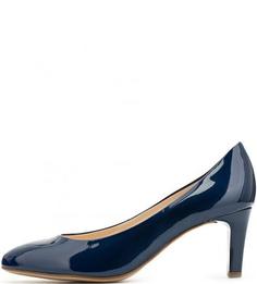 Синие лаковые туфли на каблуке Högl