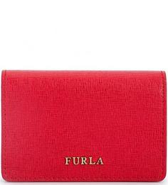 Кожаная визитница с откидным клапаном Furla