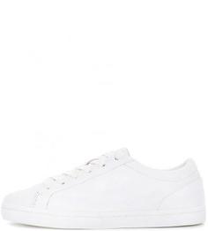 Белые кожаные кеды Lacoste
