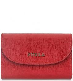 Кожаная визитница с откидным клапаном Furla