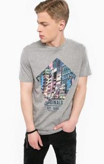 Футболка из хлопка с короткими рукавами Jack & Jones