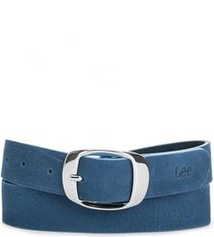 Синий ремень из нубука Lee