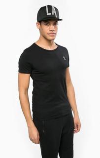 Черная футболка из хлопка с вышивкой Religion