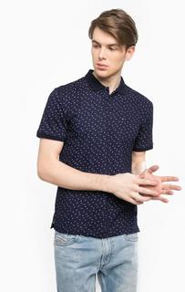 Хлопковая футболка поло с контрастным принтом Hilfiger Denim