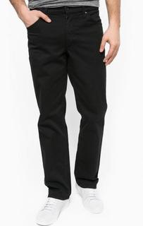 Черные хлопковые брюки прямого кроя Mustang