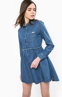 Платье из денима на кнопках Guess