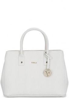 Кожаная сумка с короткими ручками и плечевым ремнем Furla
