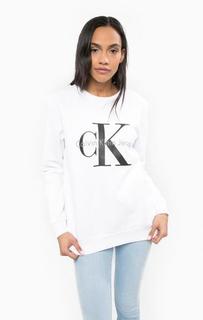 Свитшот из хлопка с принтом Calvin Klein Jeans