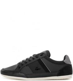 Черные кроссовки на шнуровке Lacoste