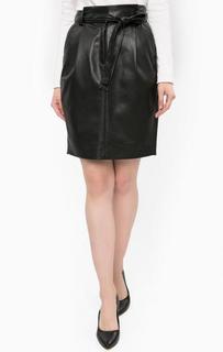 Черная юбка с поясом Tom Tailor