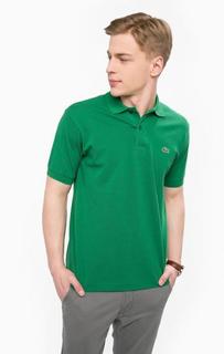 Однотонная футболка поло из хлопка Lacoste