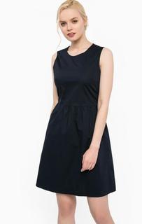 Хлопковое синее платье Stefanel