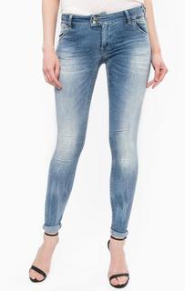 Зауженные джинсы с заломами MET