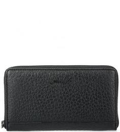 Черный кожаный кошелек Gianni Conti