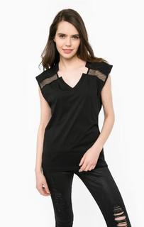 Черная футболка из хлопка MET