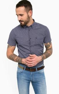 Синяя приталенная рубашка Wrangler