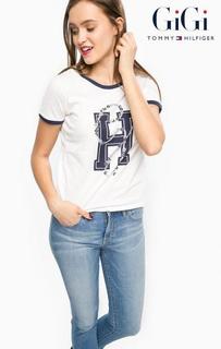 Футболка из хлопка с принтом Tommy Hilfiger