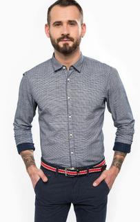 Приталенная рубашка из хлопка в полоску Tom Tailor Denim